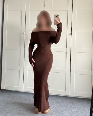 پیراهن بلند یقه برگردون کد 3010