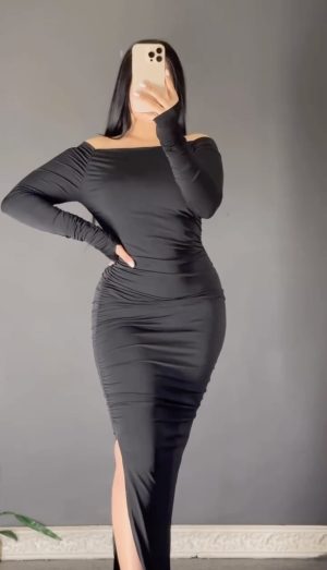 ماکسی پهلو کش مجلسی ریون عربی کد 3045