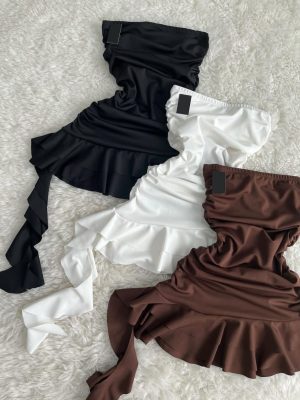 پیراهن عروسکی دنباله دار کد3089